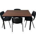 Mesa de Comedor para 4 Personas con Sillas de PVC