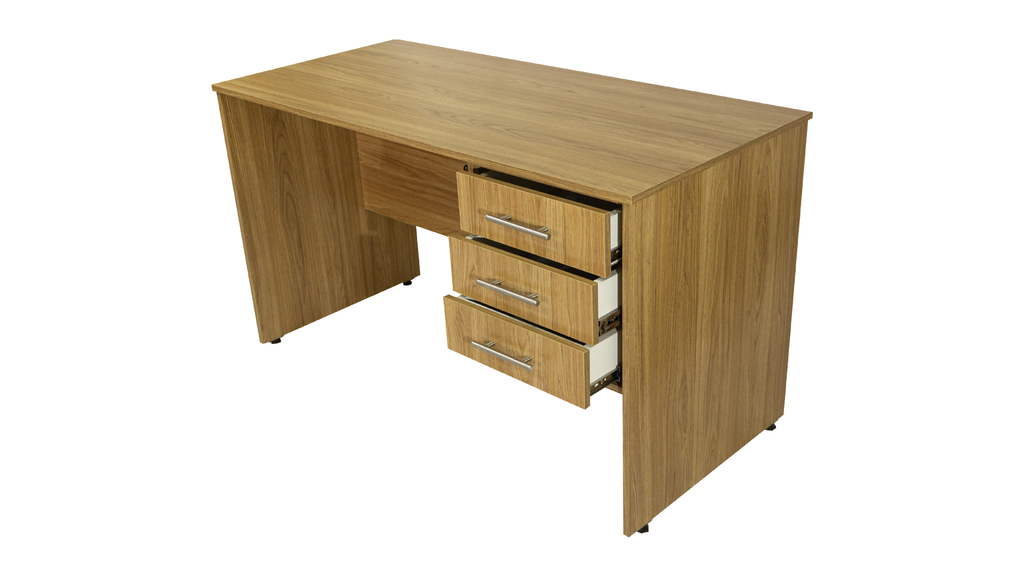 ESCRITORIO DE MDF O MDP - 3 CAJONES 