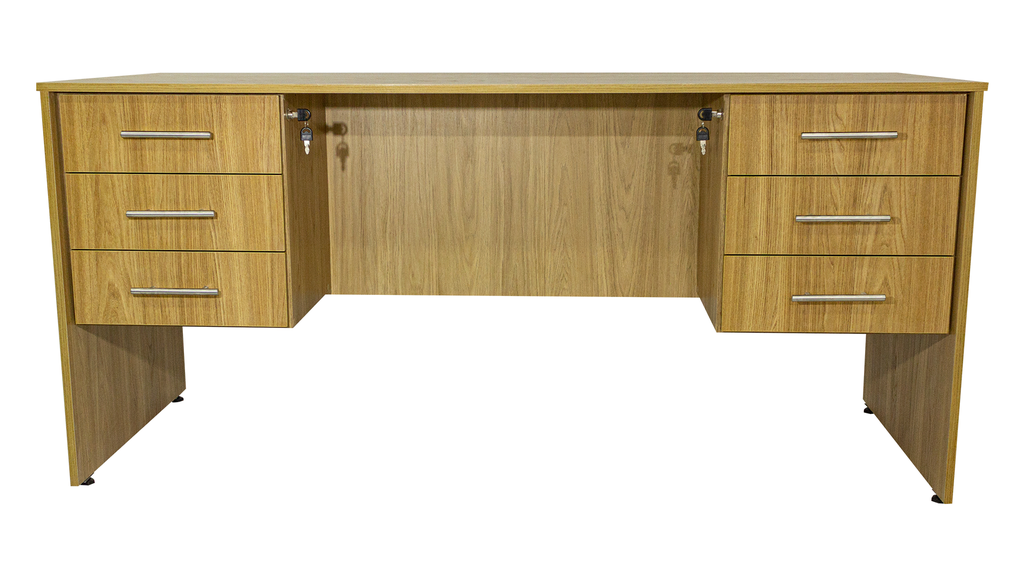 ESCRITORIO DE MDF O MDP - 6 CAJONES 