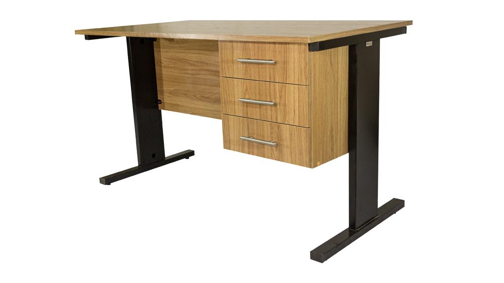 Escritorio de Patas Metalicas - 3 Cajones