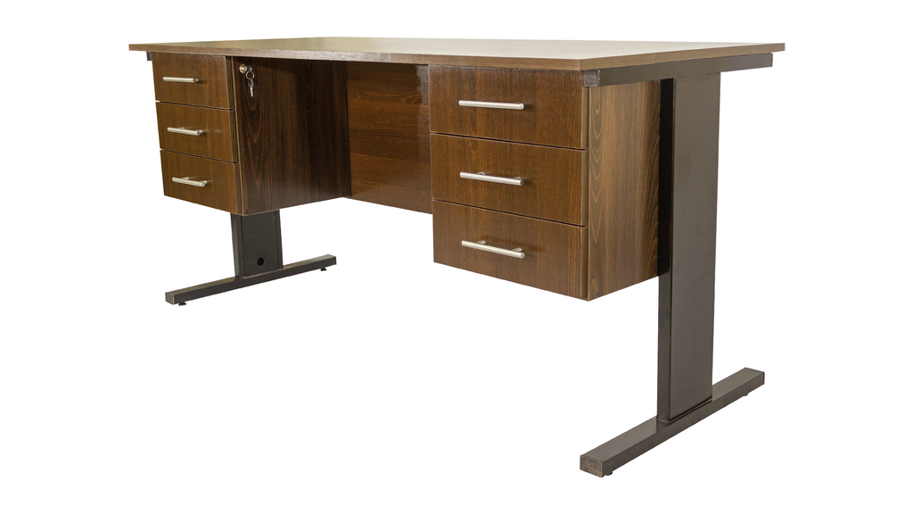 Escritorio de Patas Metalicas - 6 Cajones