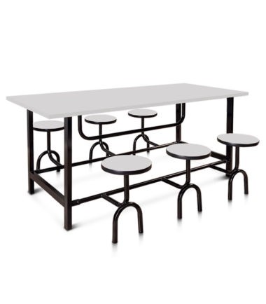Mesa de Comedor para 6 Personas con Bancos