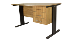 Escritorio de Patas Metalicas - 2 Cajones